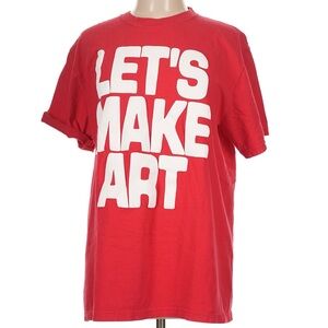 “Let’s Make Art” Red Graphic Tee